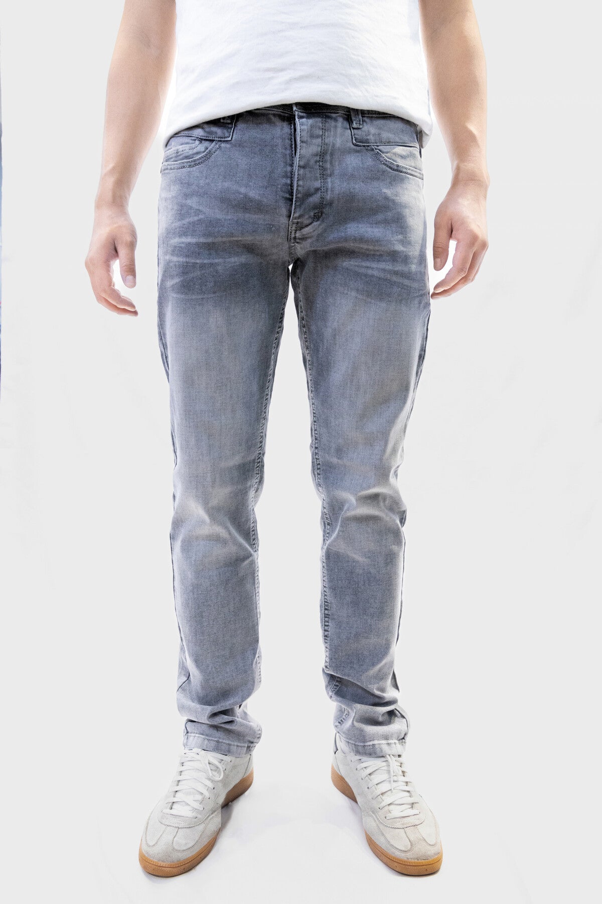 Jeans slim gris